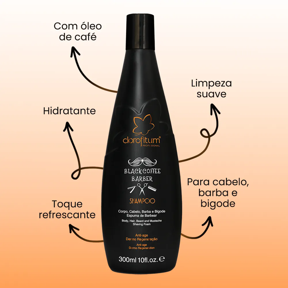 Black Coffee Barber Shampoo 300ml